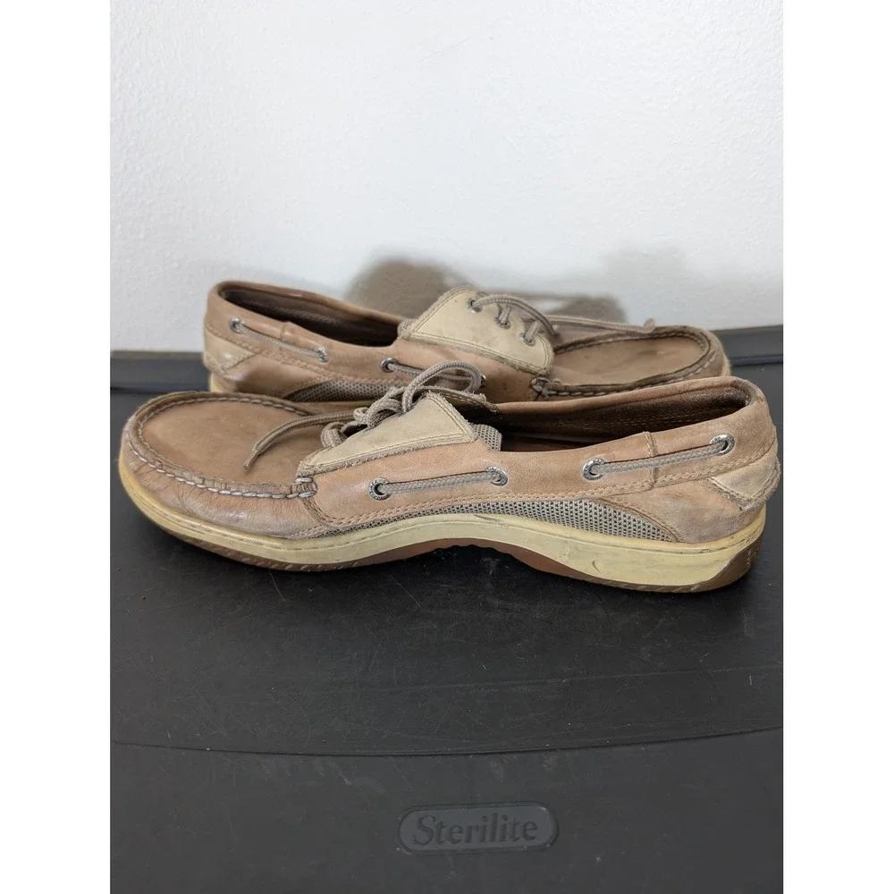 Sperry Top-Sider Billfish Men's 13M Tan Leather Mesh Boat Shoes 0199023